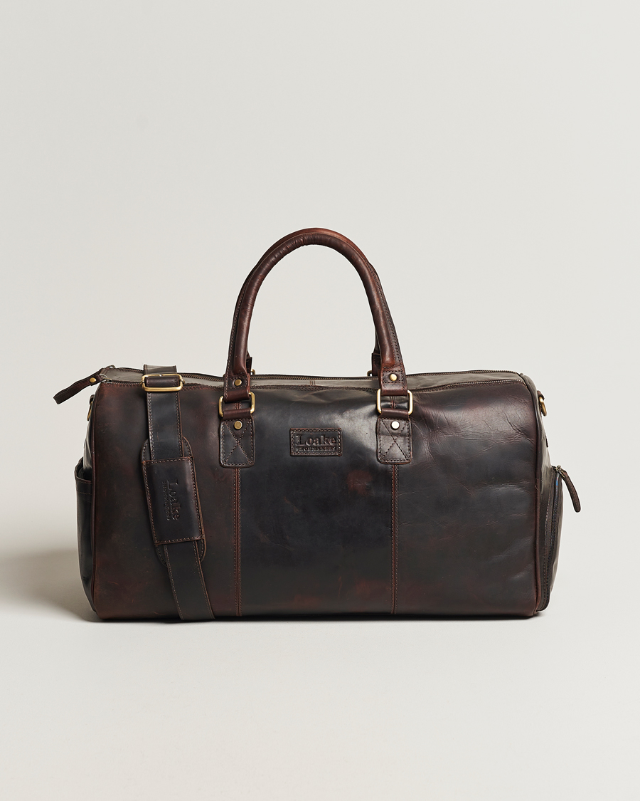 Herr | Väskor | Loake 1880 | Devon Leather Travel Bag Dark Brown