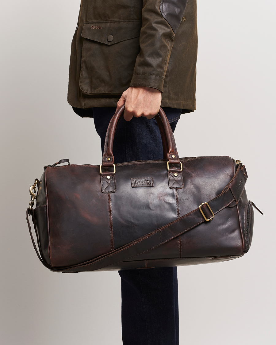 Herr | Weekendbags | Loake 1880 | Devon Leather Travel Bag Dark Brown