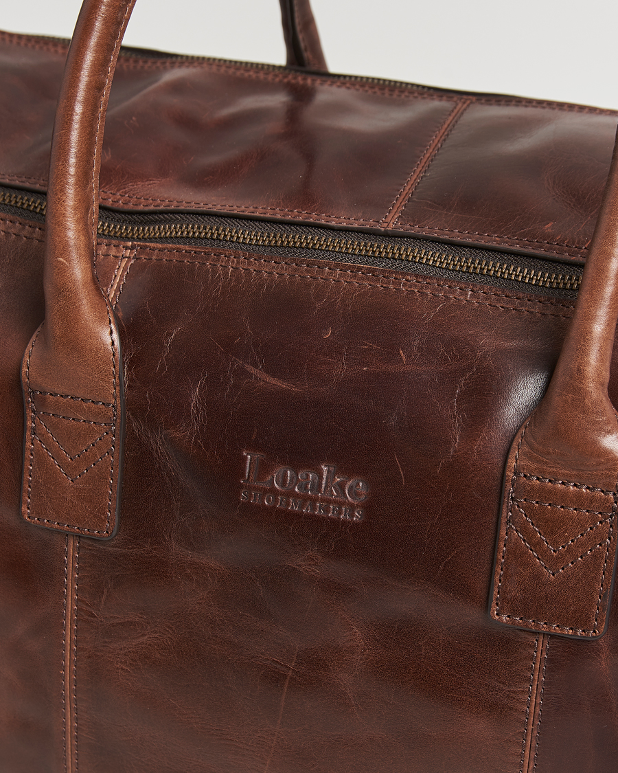 Herr | Väskor | Loake Shoemakers | Devon Leather Travel Bag Dark Brown