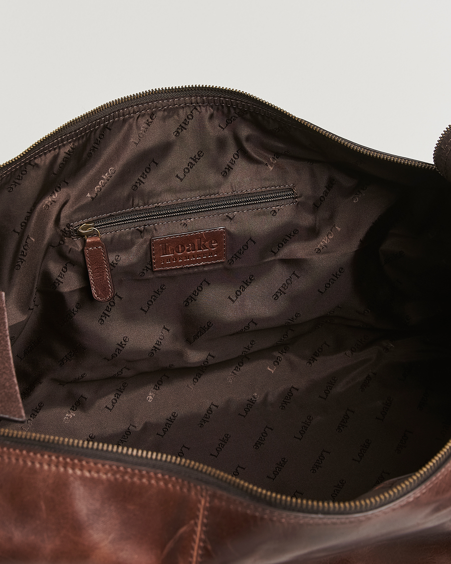 Herr | Väskor | Loake Shoemakers | Devon Leather Travel Bag Dark Brown