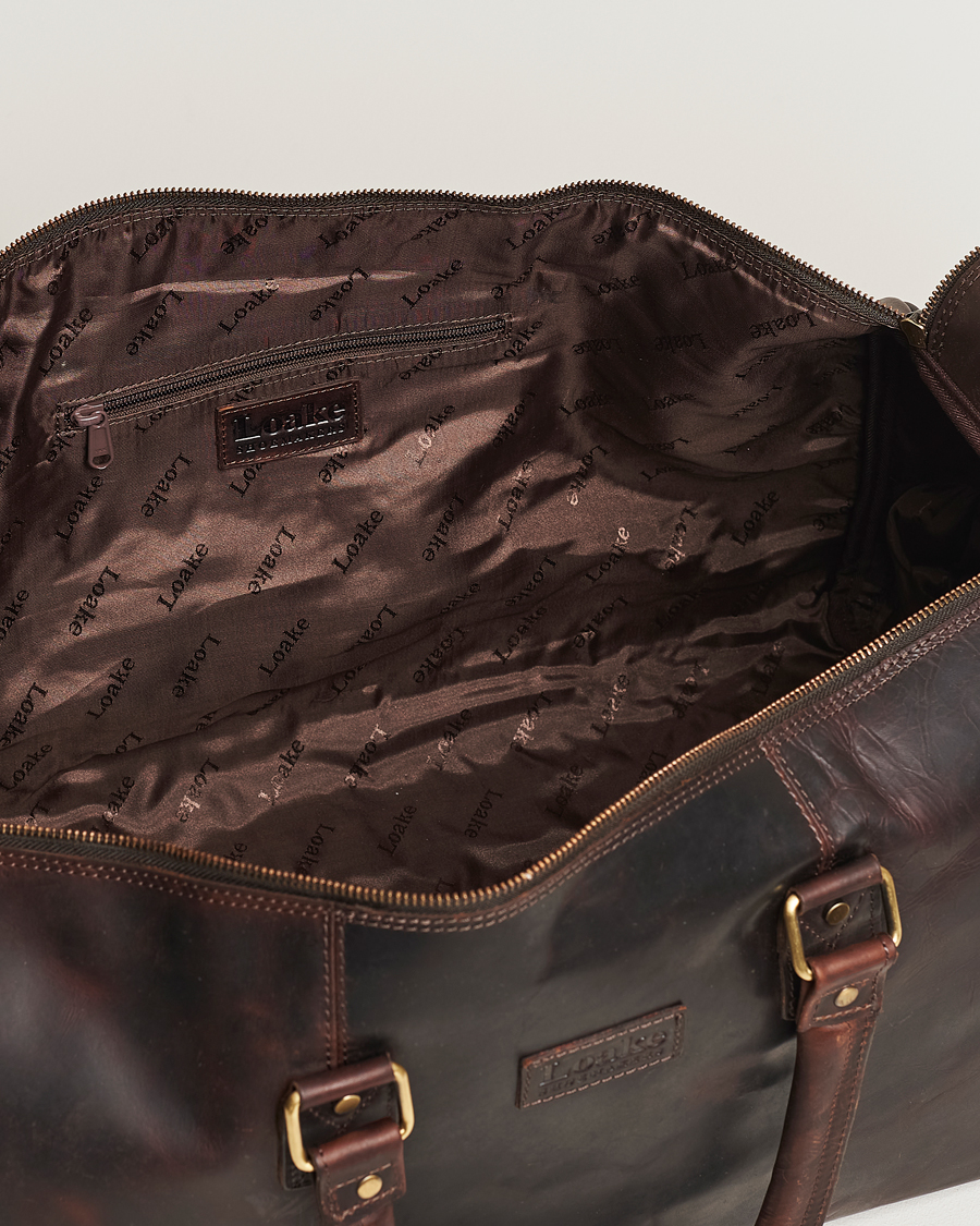 Herr | Väskor | Loake 1880 | Devon Leather Travel Bag Dark Brown