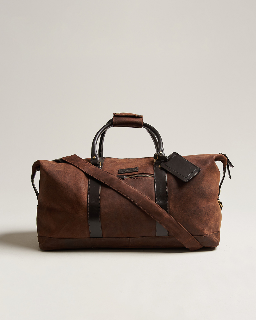 Herr | Loake 1880 Cornwall Brushed Suede Travel Bag Brown | Loake 1880 | Cornwall Brushed Suede Travel Bag Brown