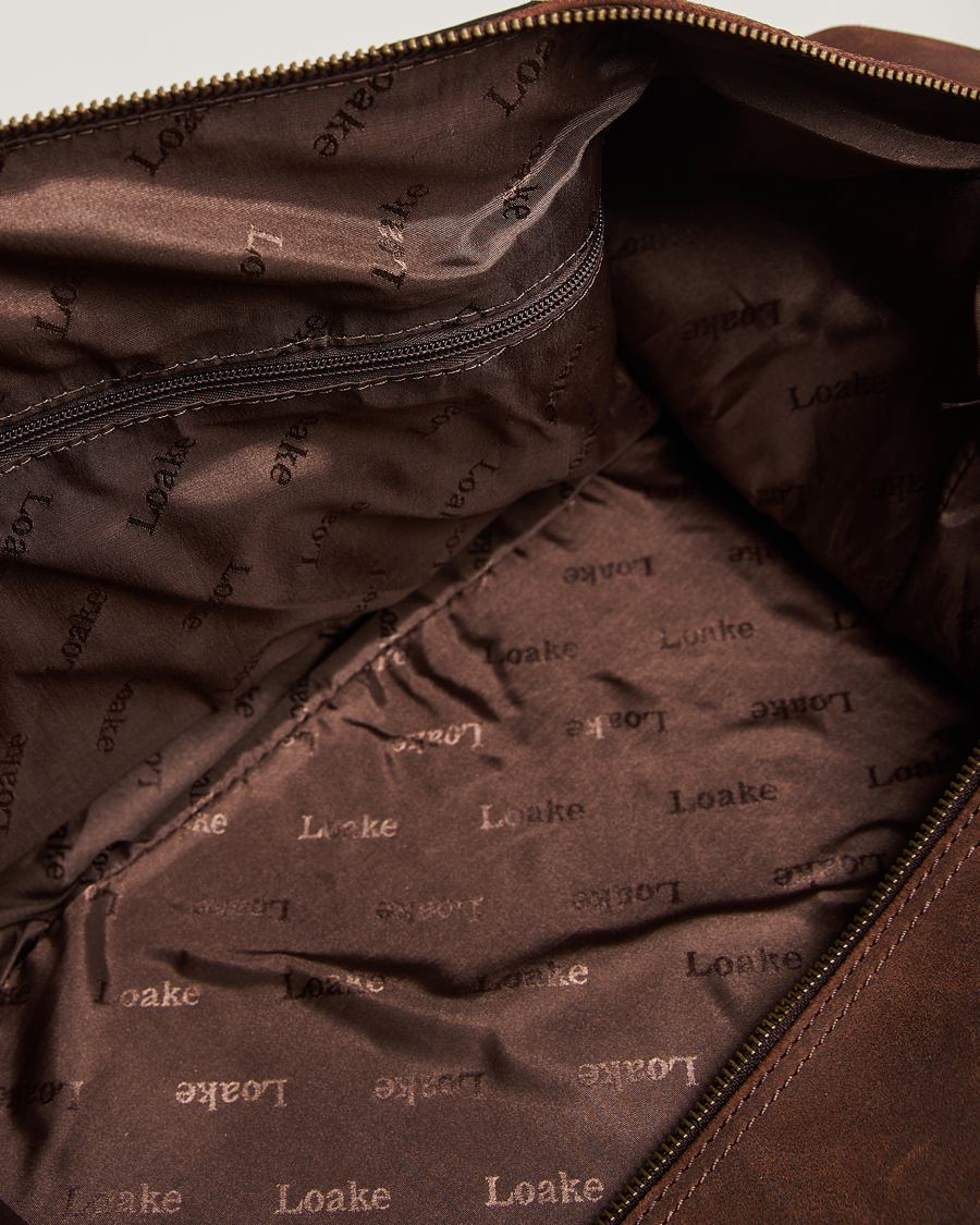 Herr | Loake 1880 Cornwall Brushed Suede Travel Bag Brown | Loake 1880 | Cornwall Brushed Suede Travel Bag Brown