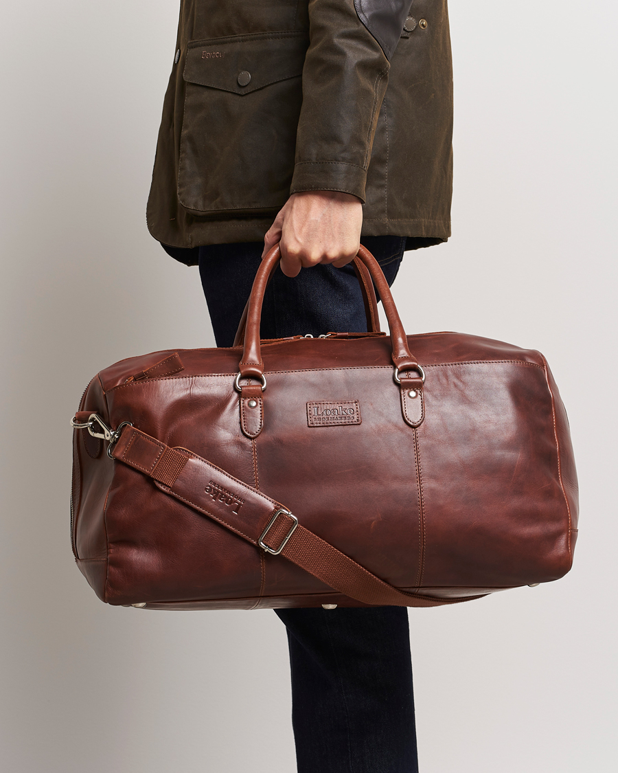 Herr | Loake 1880 Norfolk Leather Travel Bag Cedar | Loake 1880 | Norfolk Leather Travel Bag Cedar