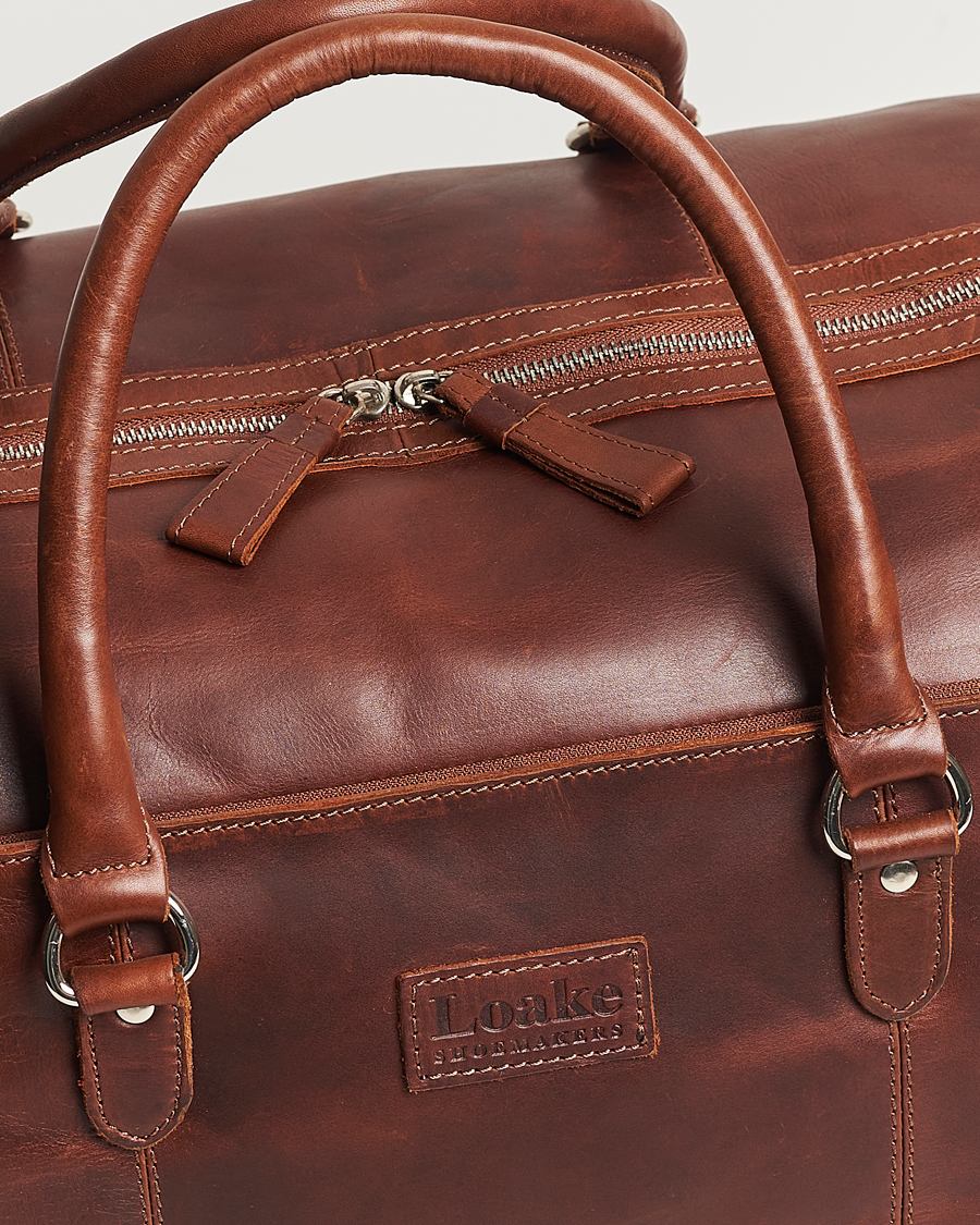 Herr | Loake 1880 Norfolk Leather Travel Bag Cedar | Loake 1880 | Norfolk Leather Travel Bag Cedar