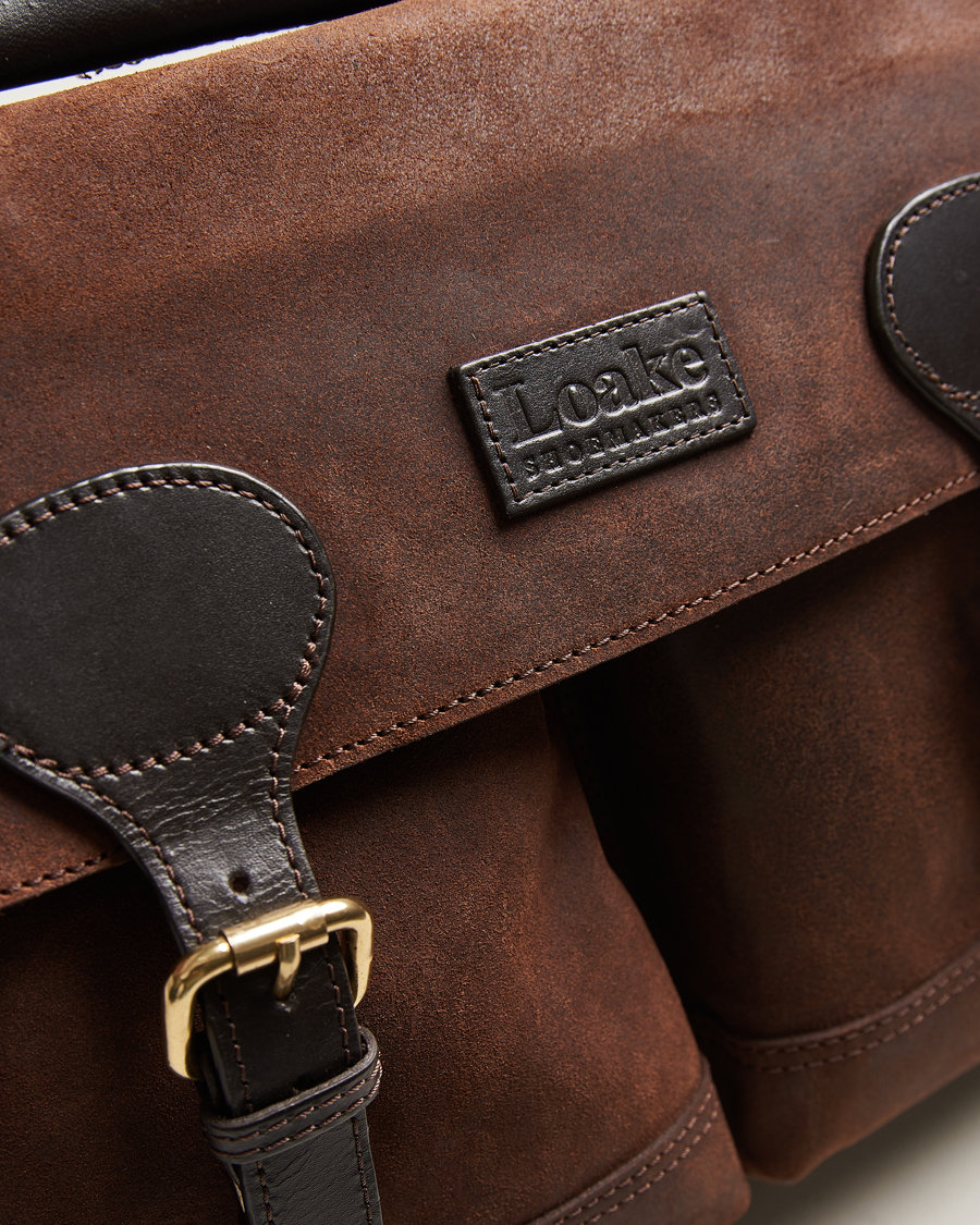 Herr | Loake 1880 Blackfriars Suede/Leather Briefcase Brown | Loake 1880 | Blackfriars Suede/Leather Briefcase Brown