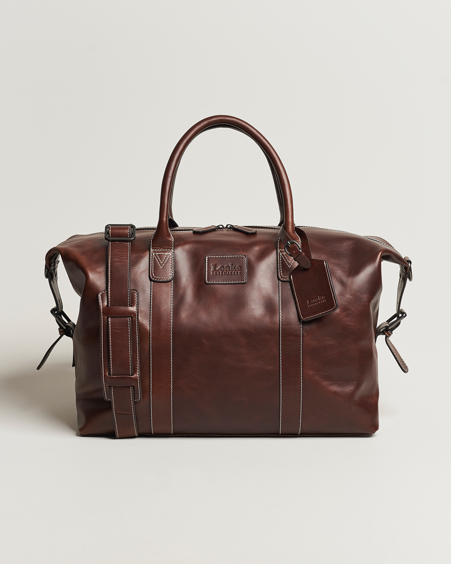 Herr | Väskor | Loake Shoemakers | Balmoral Veg Tanned Leather Overnight Bag Brown