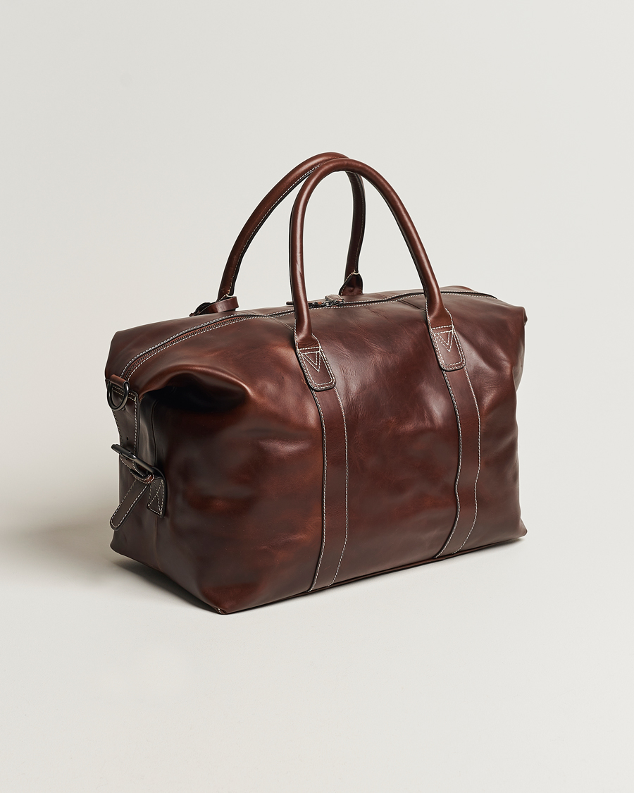 Herr | Väskor | Loake Shoemakers | Balmoral Veg Tanned Leather Overnight Bag Brown