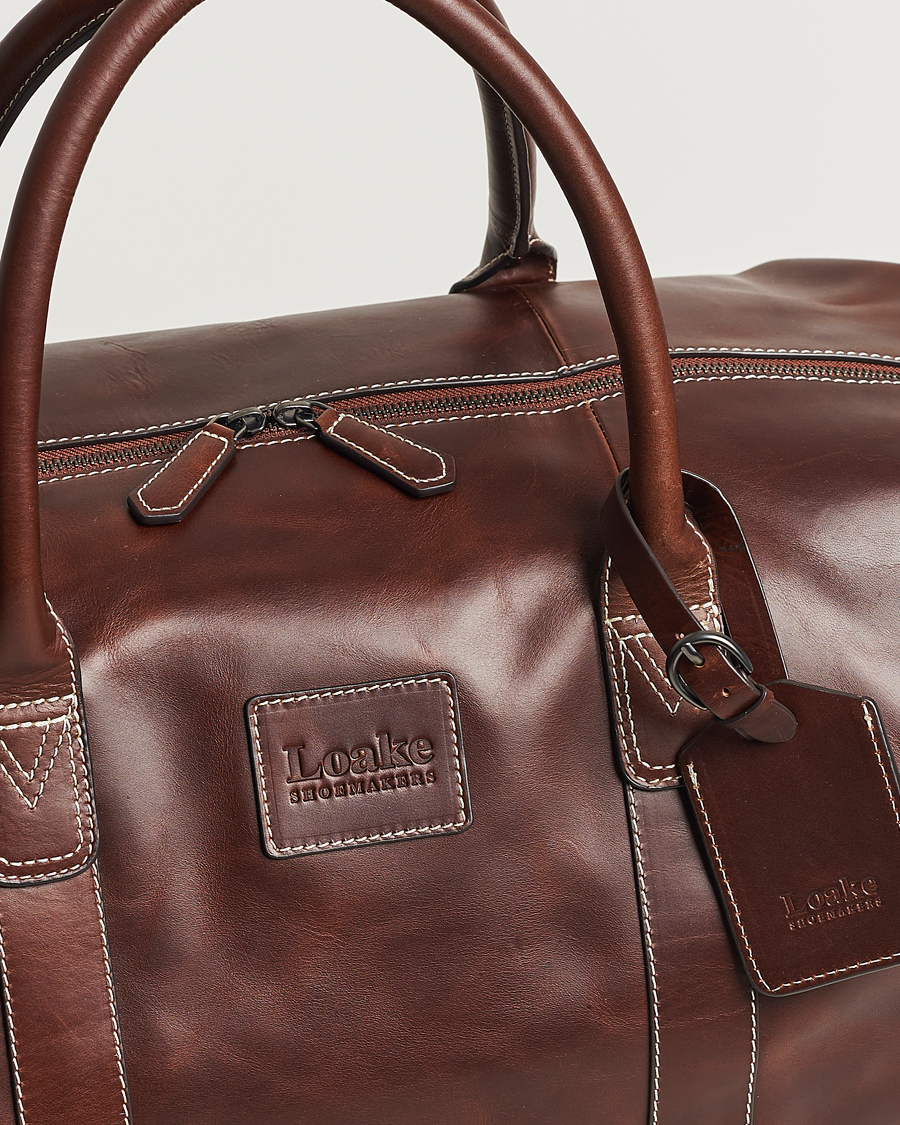 Herr | Väskor | Loake Shoemakers | Balmoral Veg Tanned Leather Overnight Bag Brown