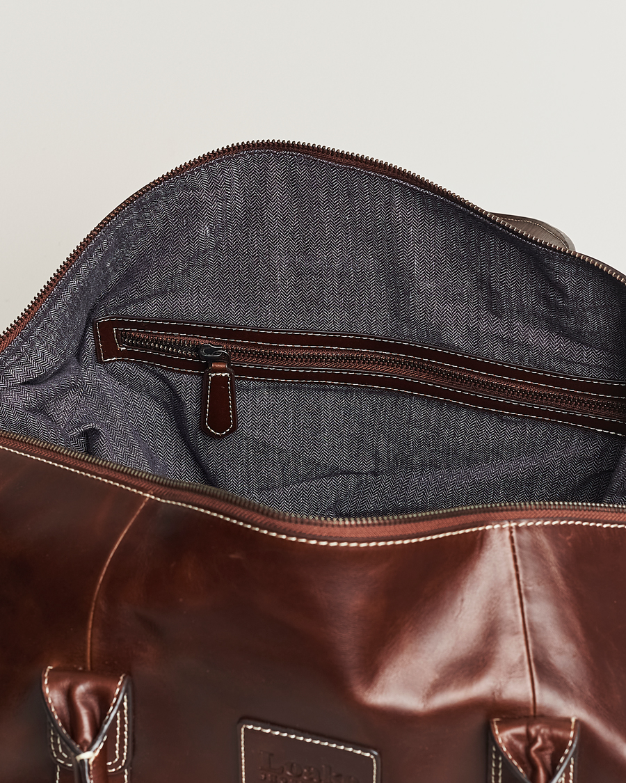Herr | Väskor | Loake Shoemakers | Balmoral Veg Tanned Leather Overnight Bag Brown