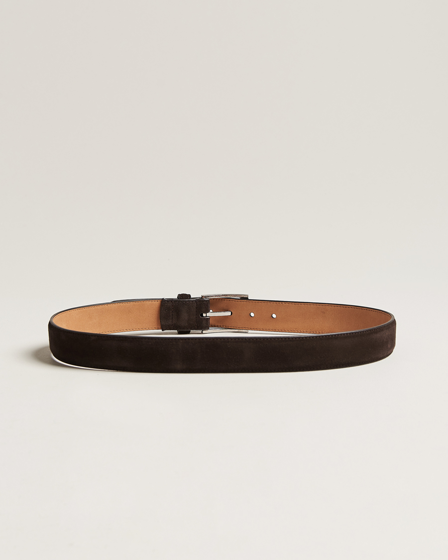Herr | Bälten | Loake Shoemakers | William Suede Belt Dark Brown