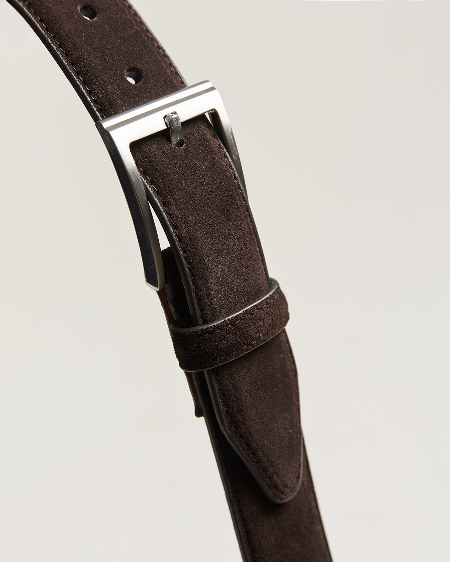 Herr | Bälten | Loake Shoemakers | William Suede Belt Dark Brown