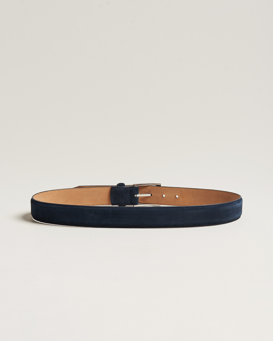 Herr | Bälten | Loake 1880 | William Suede Belt Navy