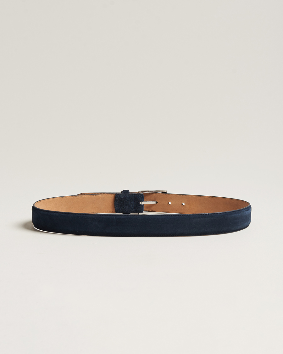 Herr | Bälten | Loake Shoemakers | William Suede Belt Navy