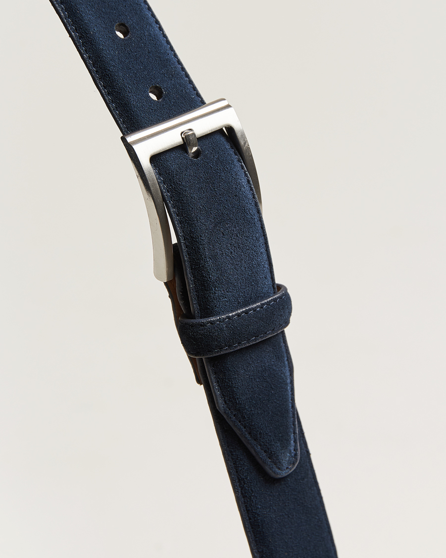 Herr | Bälten | Loake Shoemakers | William Suede Belt Navy