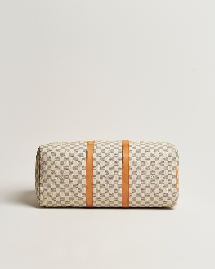 Herr | Louis Vuitton Pre-Owned Keepall 50 Bag Damier Azur | Louis Vuitton Pre-Owned | Keepall 50 Bag Damier Azur