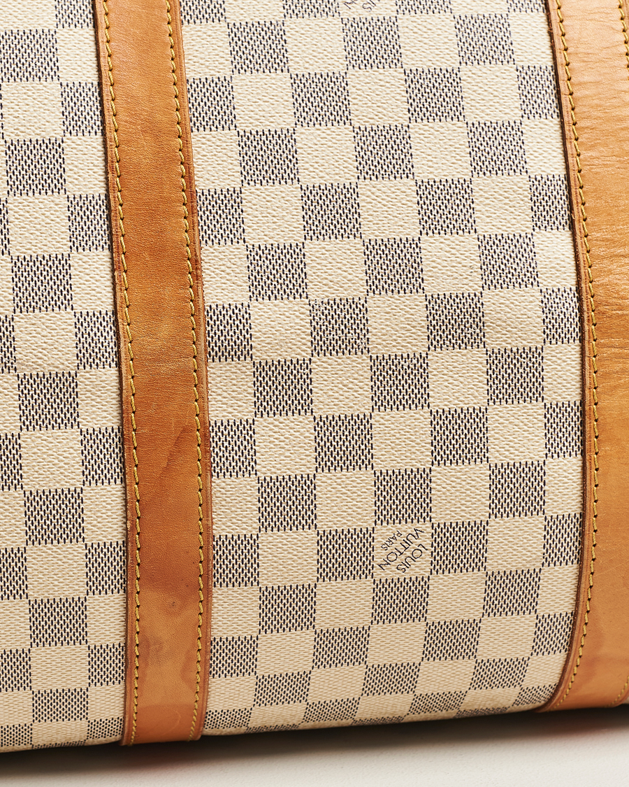 Herr | Louis Vuitton Pre-Owned Keepall 50 Bag Damier Azur | Louis Vuitton Pre-Owned | Keepall 50 Bag Damier Azur