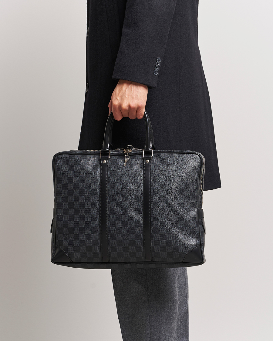 Herr | Tidigare sålda väskor | Louis Vuitton Pre-Owned | Porte-Documents Voyager Briefcase Damier Graphite