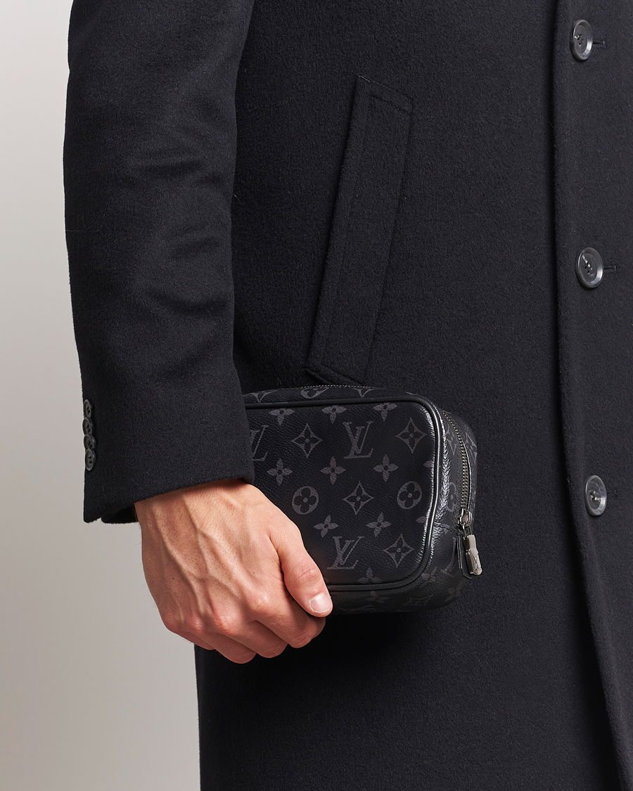 Herr | Louis Vuitton Pre-Owned Toiletry Bag PM Monogram Eclipse | Louis Vuitton Pre-Owned | Toiletry Bag PM Monogram Eclipse
