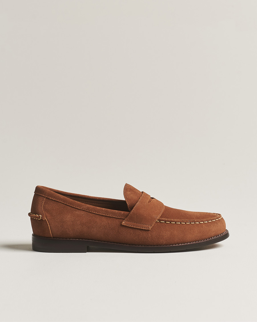 Herr | Polo Ralph Lauren Suede Penny Loafer Teak | Polo Ralph Lauren | Suede Penny Loafer Teak