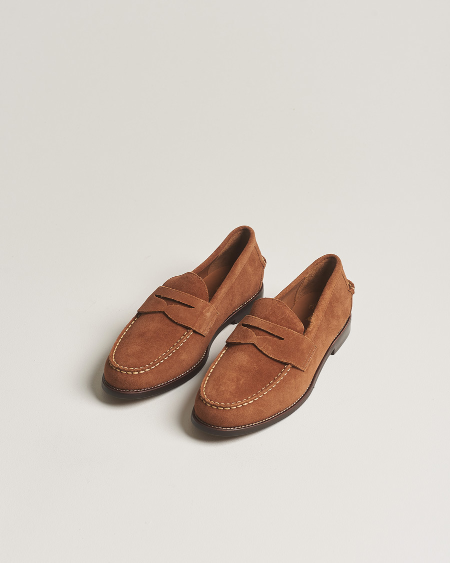 Herr | Polo Ralph Lauren Suede Penny Loafer Teak | Polo Ralph Lauren | Suede Penny Loafer Teak