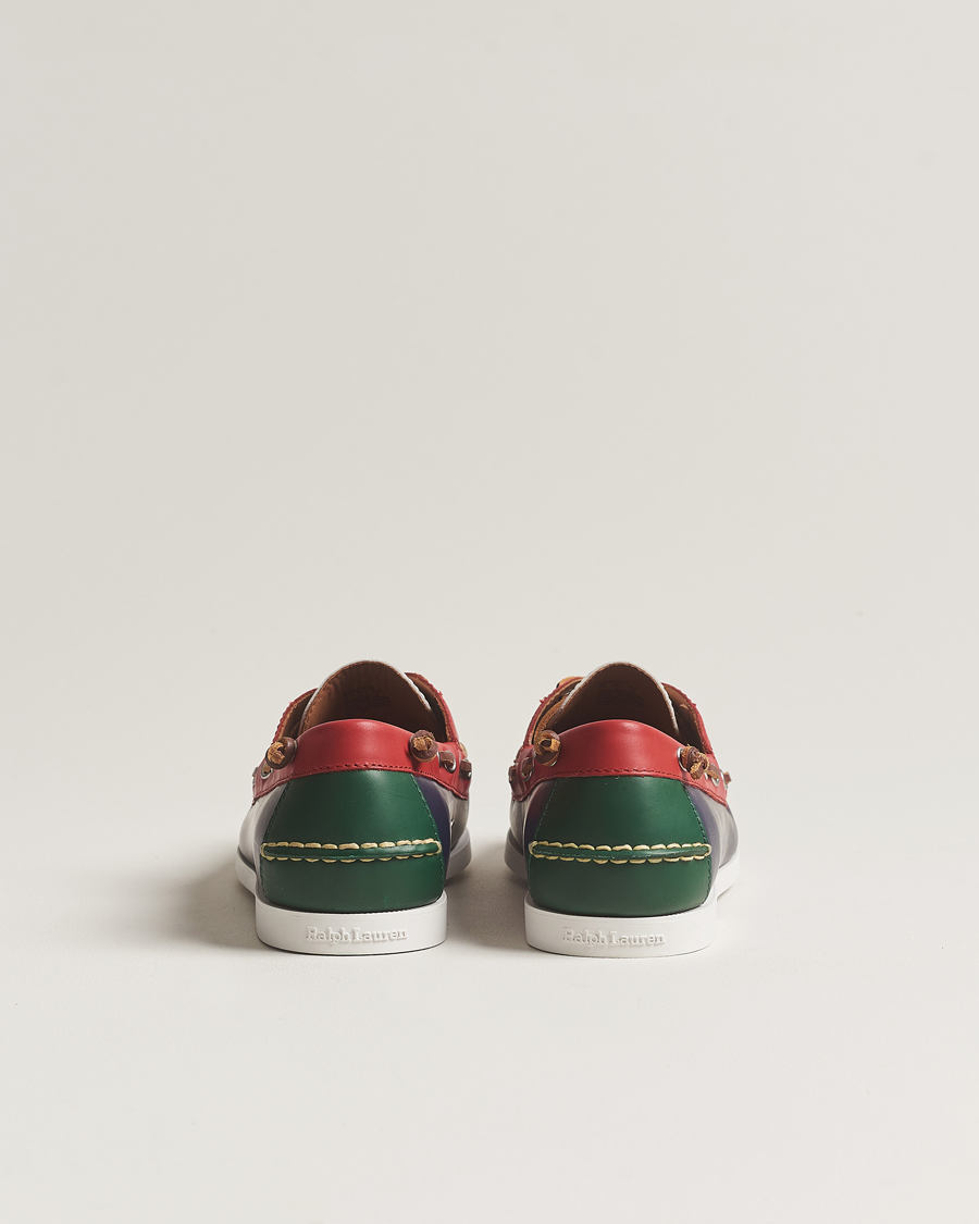 Herr | Polo Ralph Lauren Merton Leather Boat Shoe Red/White/Blue | Polo Ralph Lauren | Merton Leather Boat Shoe Red/White/Blue
