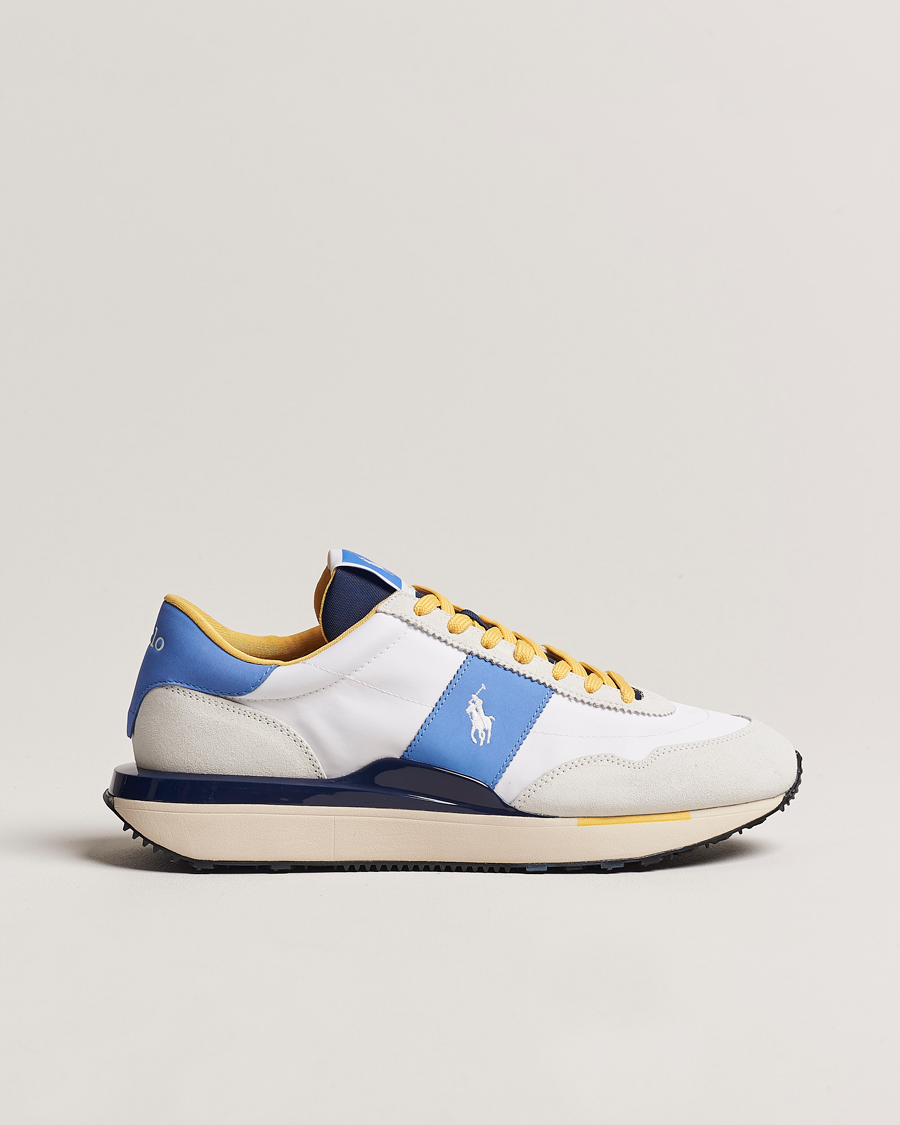 Herr | Polo Ralph Lauren Train 89 Running Sneaker White/Blue/Yellow | Polo Ralph Lauren | Train 89 Running Sneaker White/Blue/Yellow