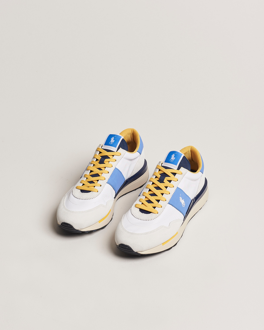 Herr | Polo Ralph Lauren Train 89 Running Sneaker White/Blue/Yellow | Polo Ralph Lauren | Train 89 Running Sneaker White/Blue/Yellow