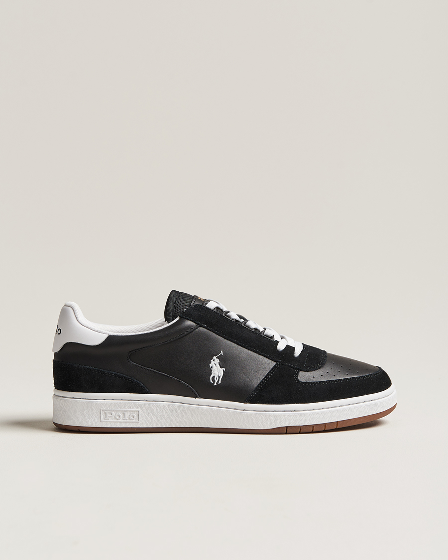 Herr | Polo Ralph Lauren CRT Leather/Suede Sneaker Black/White | Polo Ralph Lauren | CRT Leather/Suede Sneaker Black/White