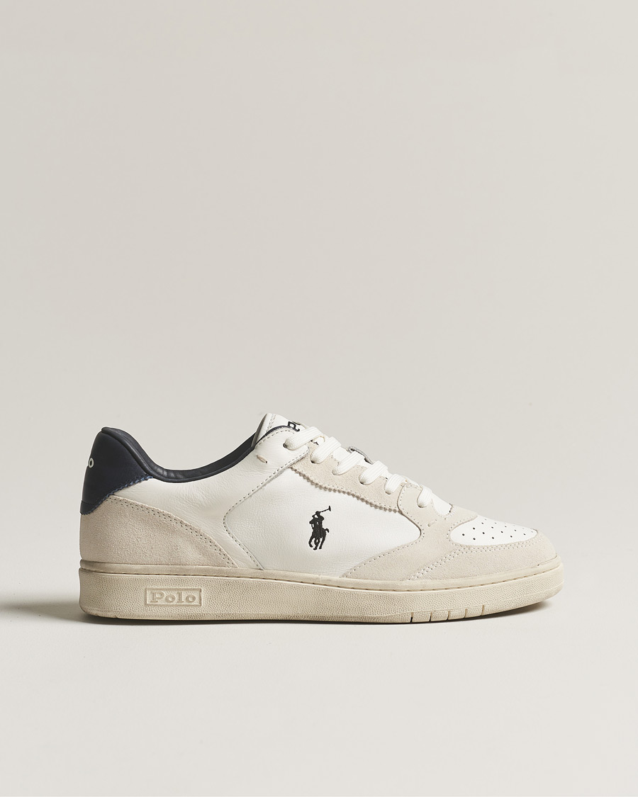 Herr | Polo Ralph Lauren Court Luxury Leather/Suede Sneaker White | Polo Ralph Lauren | Court Luxury Leather/Suede Sneaker White