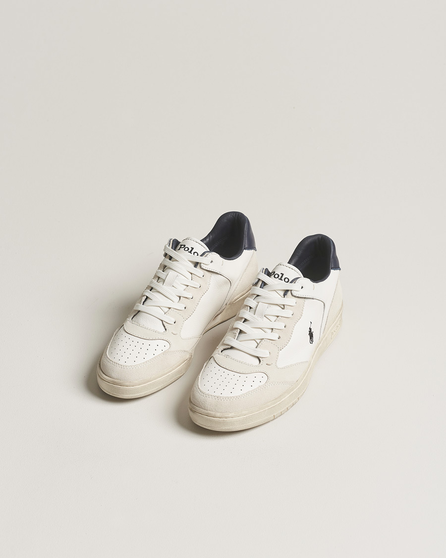 Herr | Mockaskor | Polo Ralph Lauren | Court Luxury Leather/Suede Sneaker White
