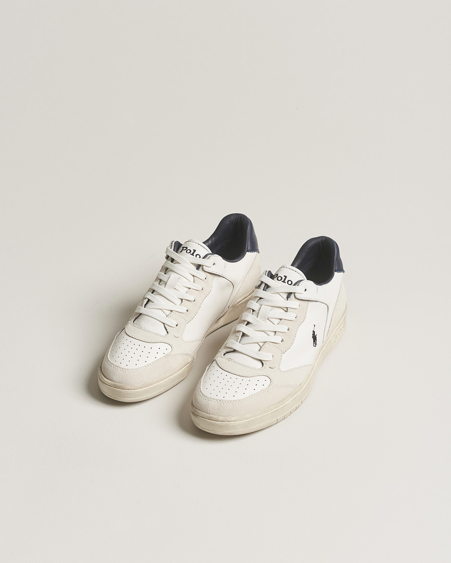 Herr | Låga sneakers | Polo Ralph Lauren | Court Luxury Leather/Suede Sneaker White