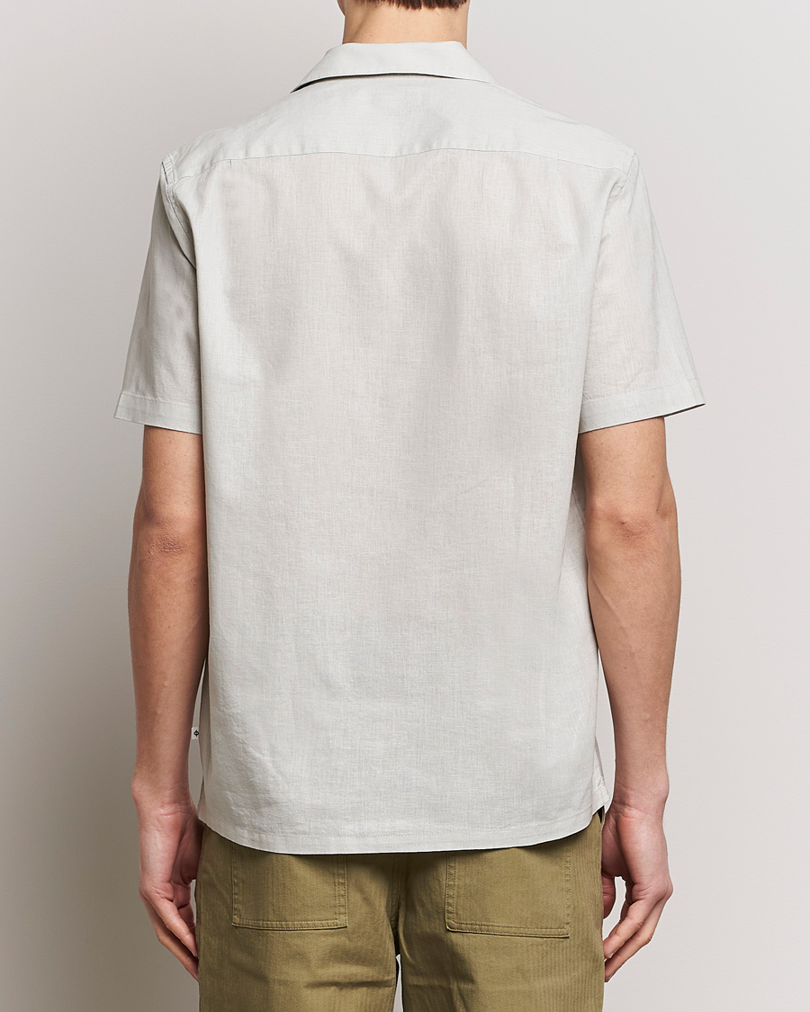 Herr | Skjortor | Samsøe Samsøe | Avan Linen/Cotton Short Sleeve Shirt Moonstruck