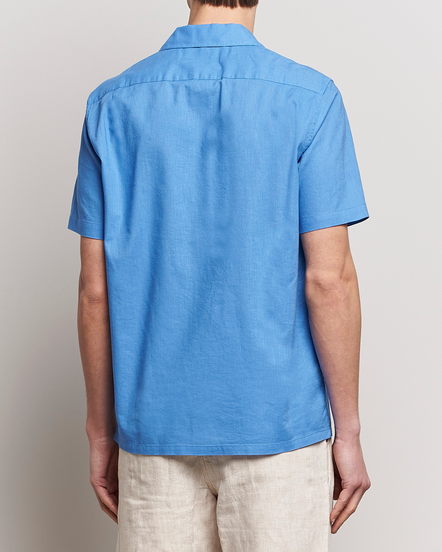 Herr | Skjortor | Samsøe Samsøe | Avan Linen/Cotton Short Sleeve Shirt Super Sonic
