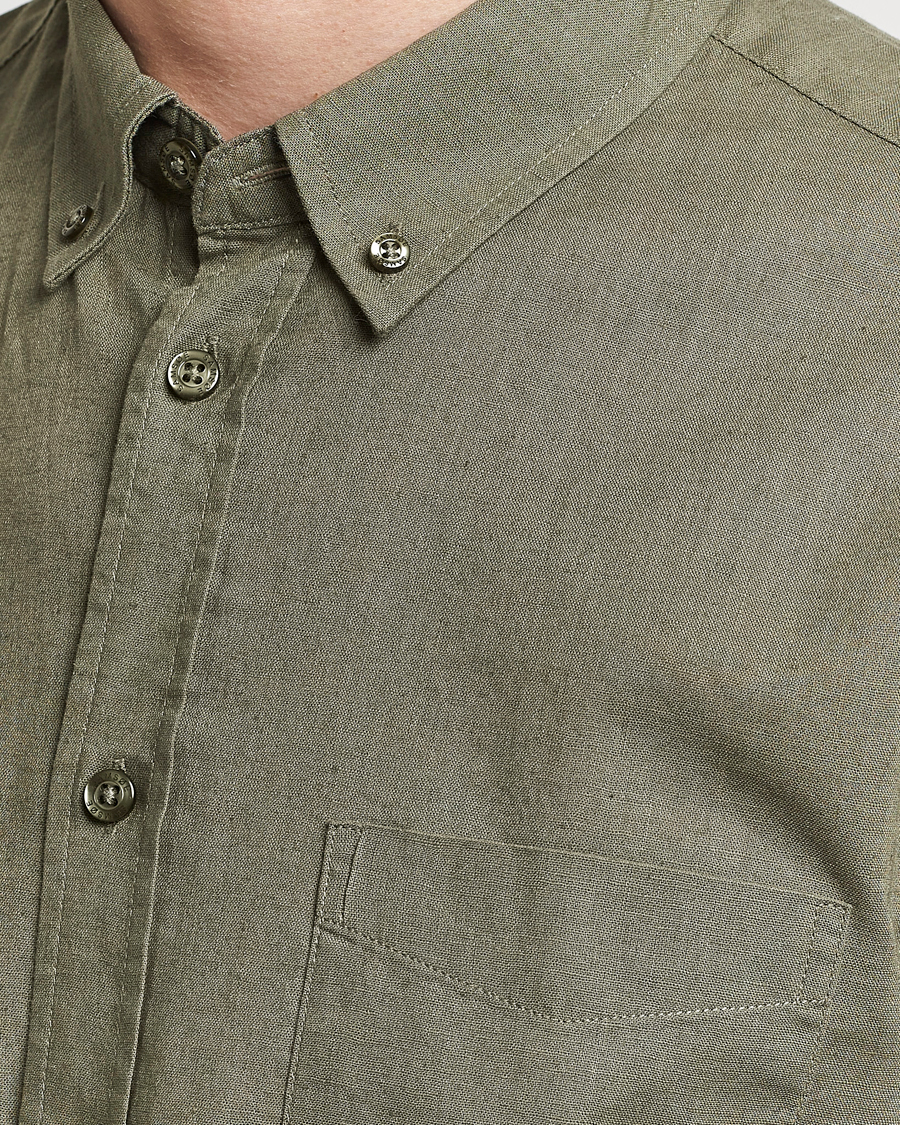 Herr | Skjortor | Samsøe Samsøe | Liam Linen/Cotton Shirt Dusty Olive