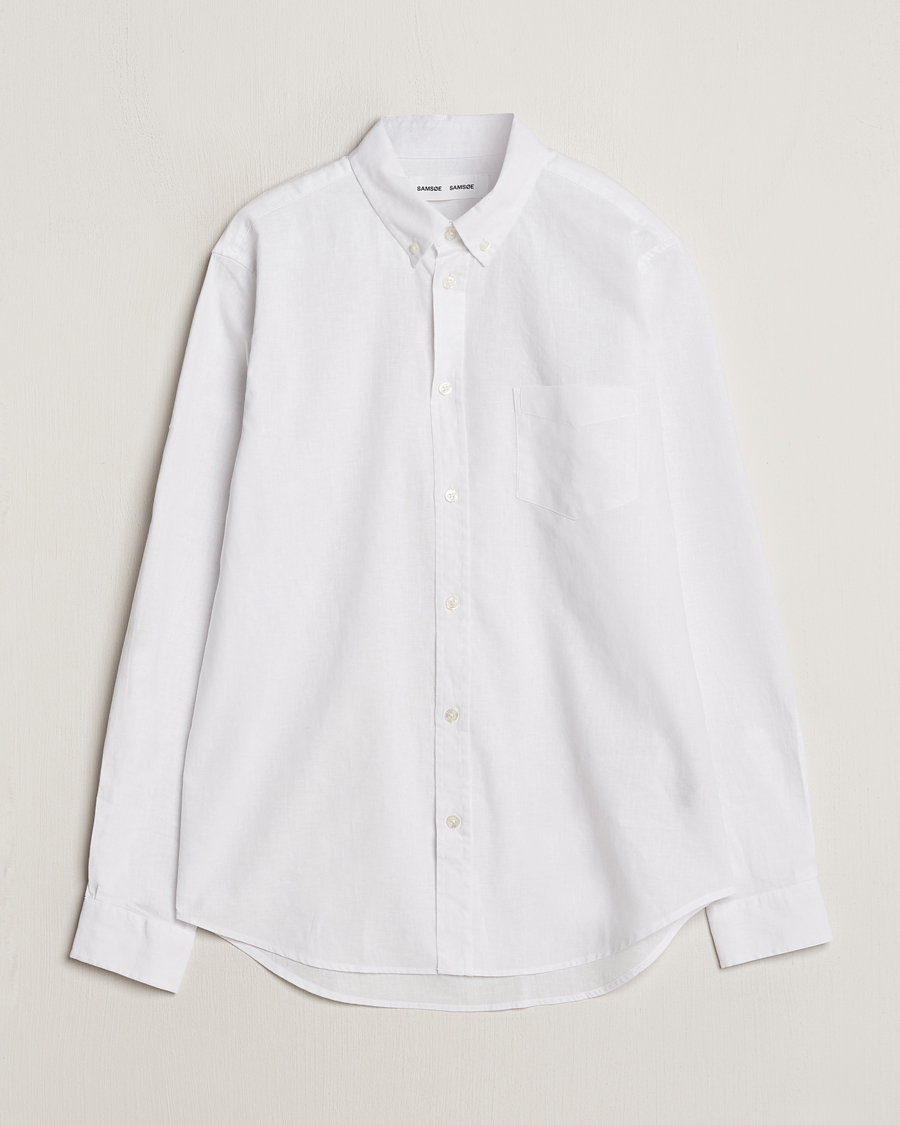 Herr | Skjortor | Samsøe Samsøe | Liam Linen/Cotton Shirt White