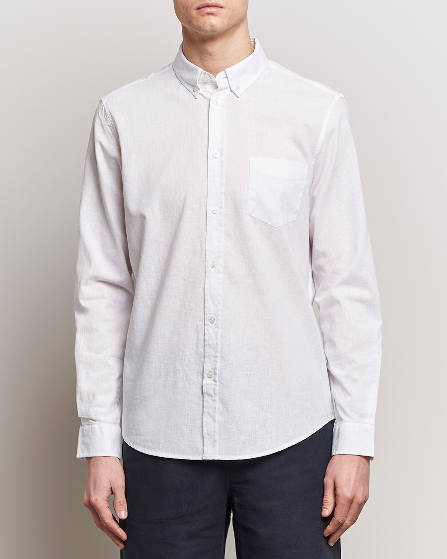 Herr | Kläder | Samsøe Samsøe | Liam Linen/Cotton Shirt White