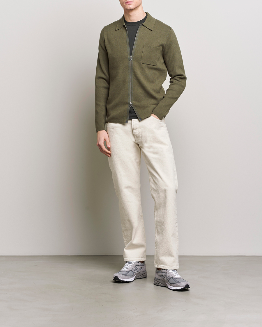 Herr | Tröjor | Samsøe Samsøe | Guna Full Zip Dusty Olive