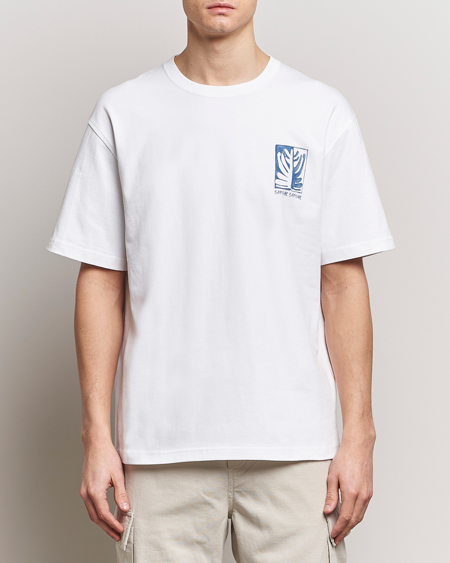 Herre |  | Samsøe Samsøe | Sawind Printed Crew Neck T-Shirt White