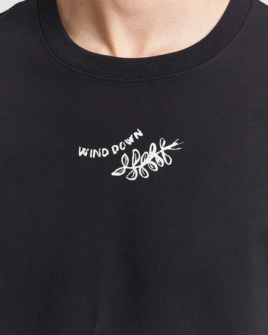 Herr | T-Shirts | Samsøe Samsøe | Sawind Printed Crew Neck T-Shirt Black