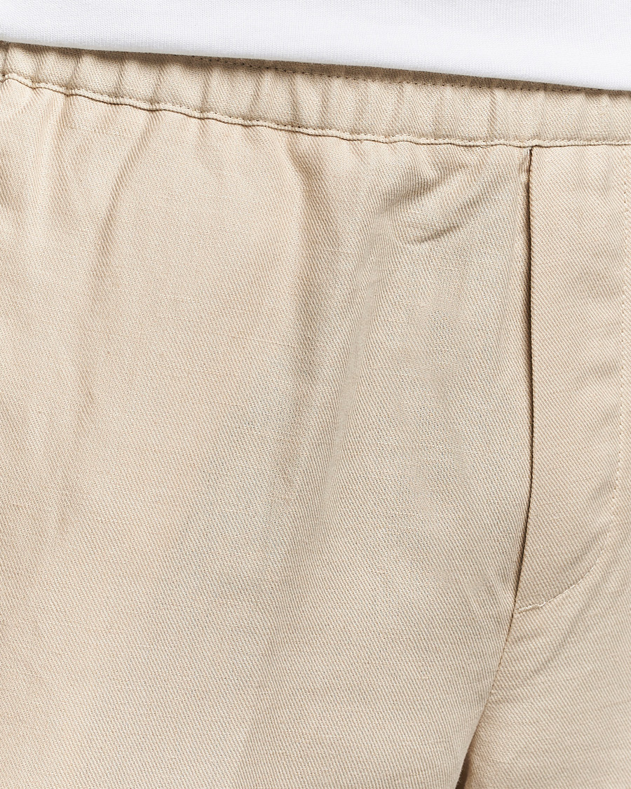 Herr | Byxor | Samsøe Samsøe | Smithy Linen/Cotton Drawstring Trousers Oatmeal
