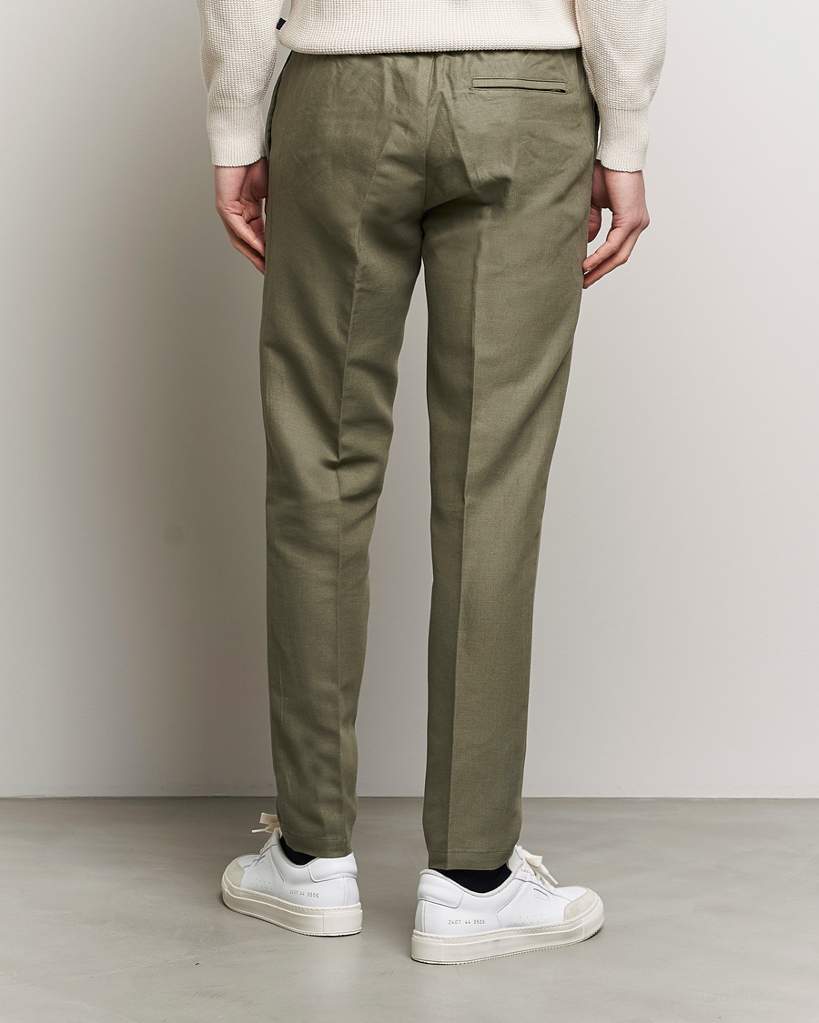 Herr | Byxor | Samsøe Samsøe | Smithy Linen/Cotton Drawstring Trousers Dusty Olive