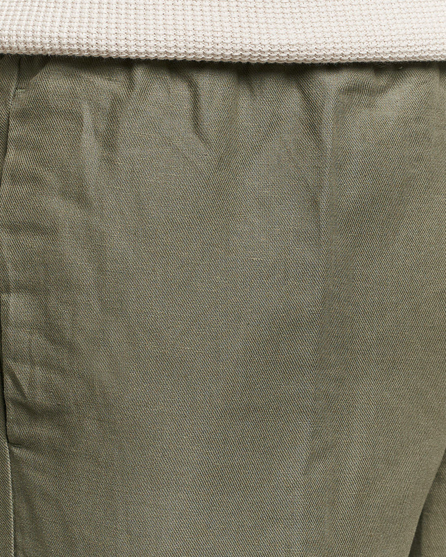 Herr | Byxor | Samsøe Samsøe | Smithy Linen/Cotton Drawstring Trousers Dusty Olive