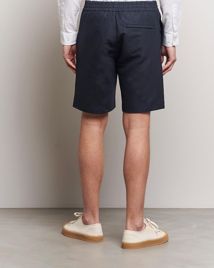 Herr | Shorts | Samsøe Samsøe | Smith Cotton/Linen Drawstring Shorts Salute Navy