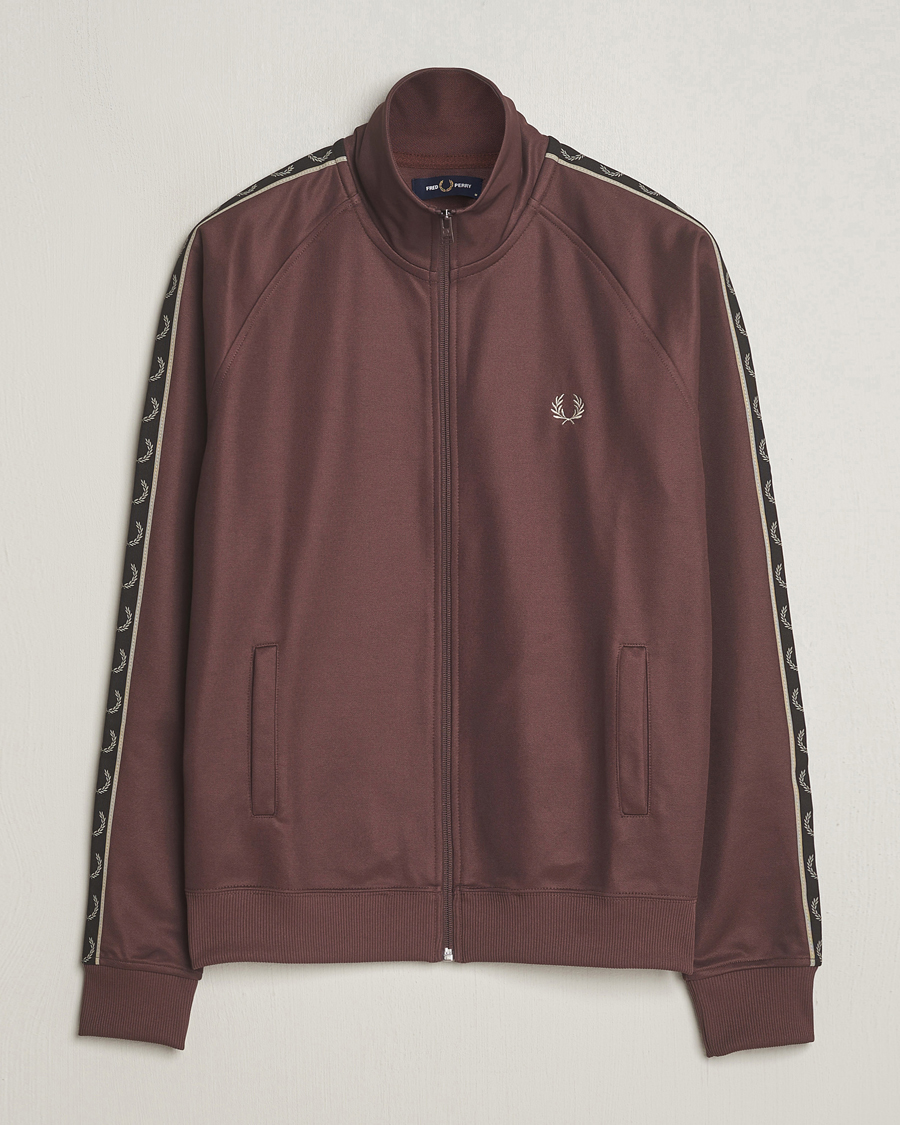 Herr | Tröjor | Fred Perry | Taped Track Jacket Brick Red