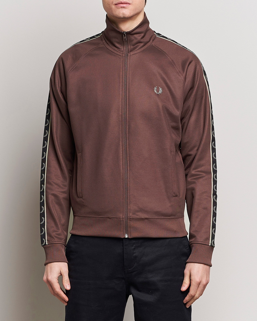 Herr | Full-zip | Fred Perry | Taped Track Jacket Brick Red