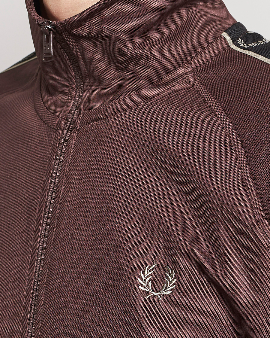 Herr | Tröjor | Fred Perry | Taped Track Jacket Brick Red
