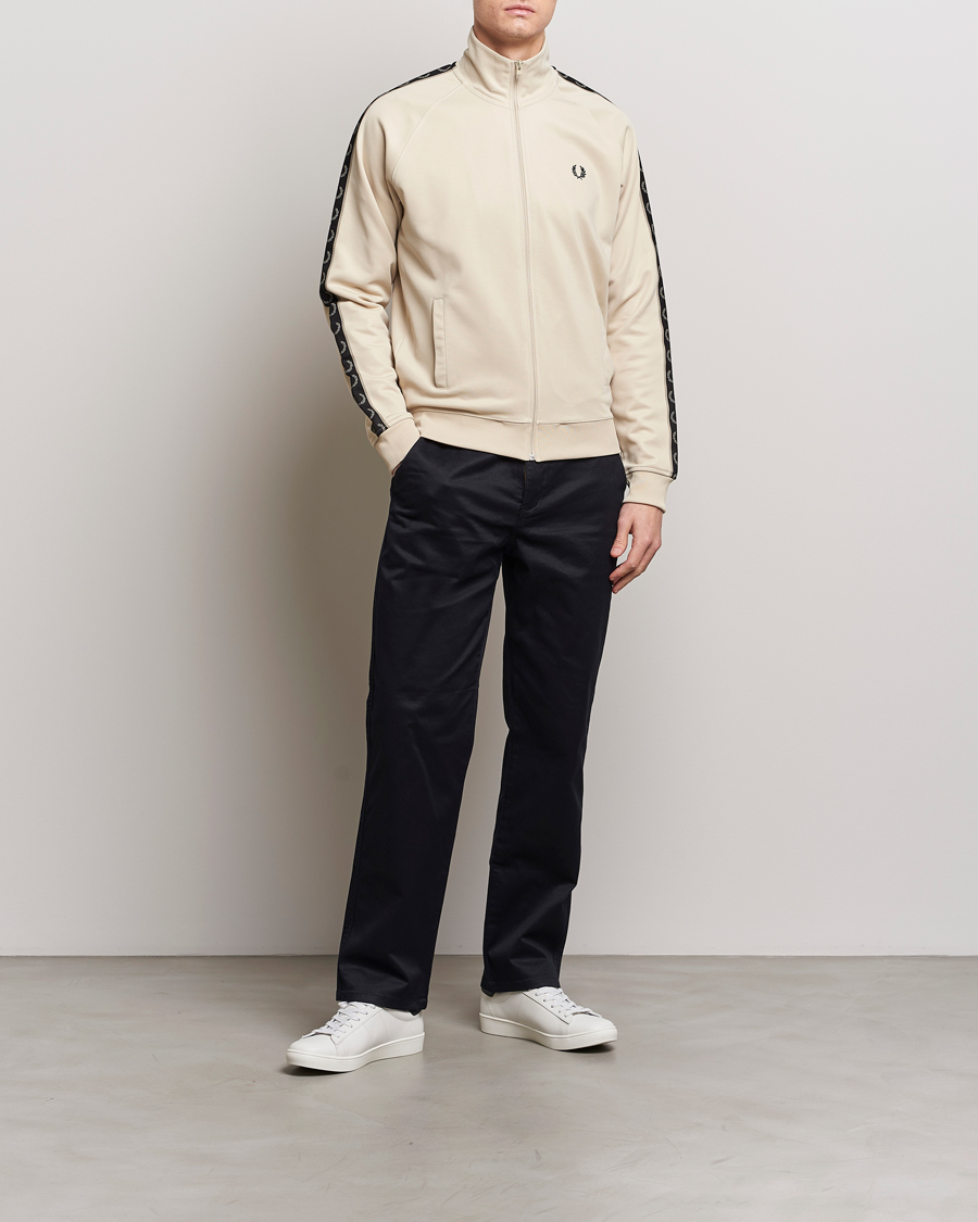 Herr | Tröjor | Fred Perry | Taped Track Jacket Oatmeal