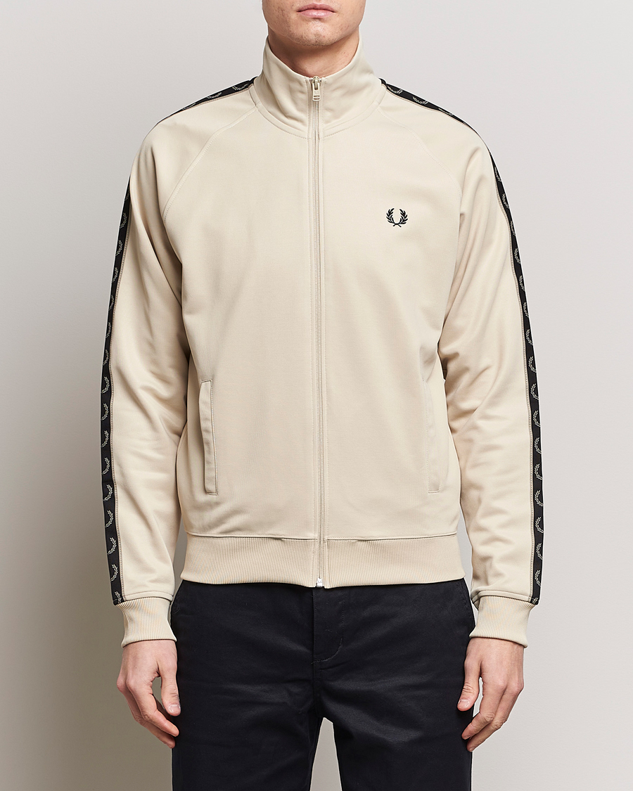 Herr | Full-zip | Fred Perry | Taped Track Jacket Oatmeal