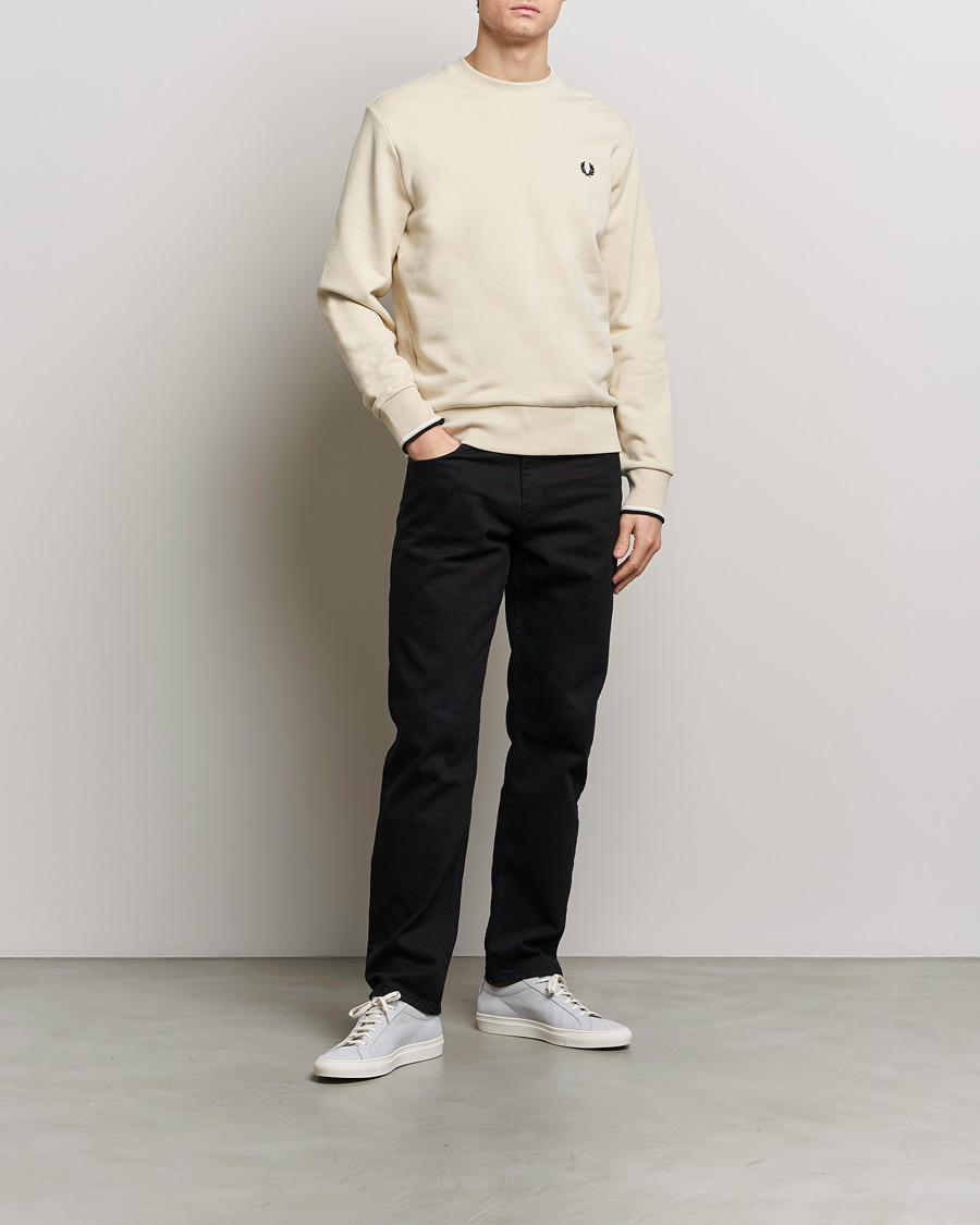Herr | Tröjor | Fred Perry | Crew Neck Sweatshirt Oatmeal